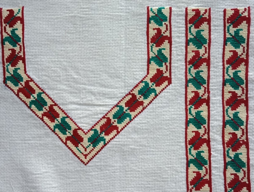 Neck embroidery Roman silk kurti – VIKA Boutique